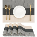 Placemats Set of 8, Vinyl Woven Heat-Resistant Place Mats