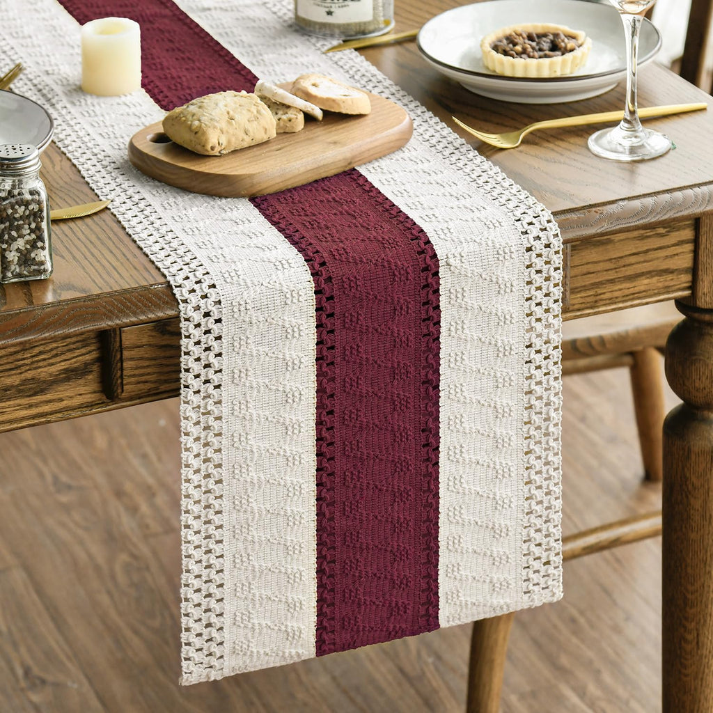 Artoid Mode Caramel Farmhouse Rustic Table Runner 12x72 Inch