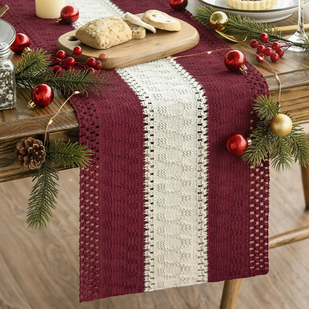 Artoid Mode Dark Grey Farmhouse Rustic Table Runner 12x72 Inch