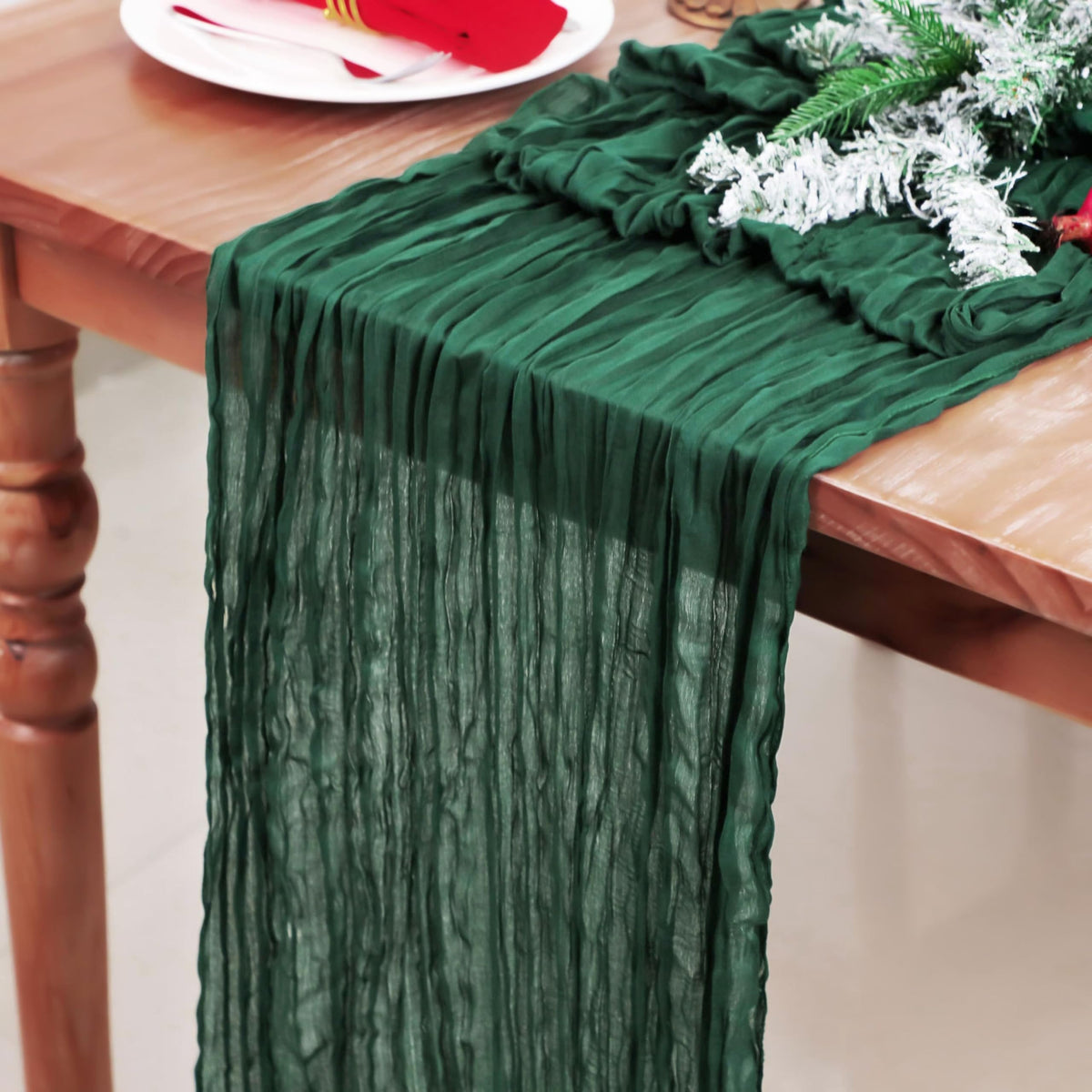 Snowkingdom 6Pcs 10 Ft Gold Table Runners, Sheer Chiffon Tulle Cheesecloth Golden Sequin Glitter Metallic Foil, Gold Party Table Decoration Centerpiece for Wedding Birthday Anniversary Christmas
