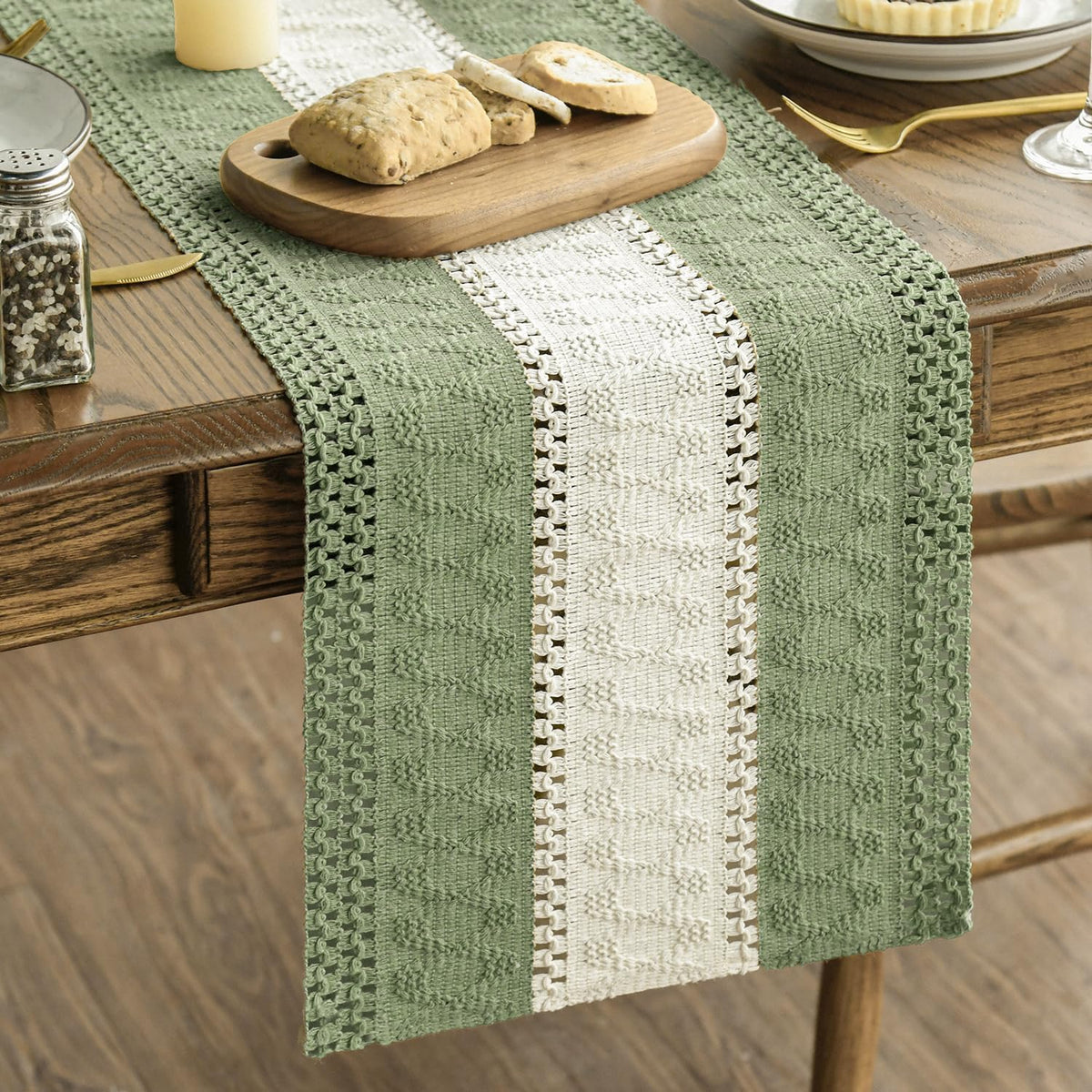 Artoid Mode Caramel Farmhouse Rustic Table Runner 12x72 Inch