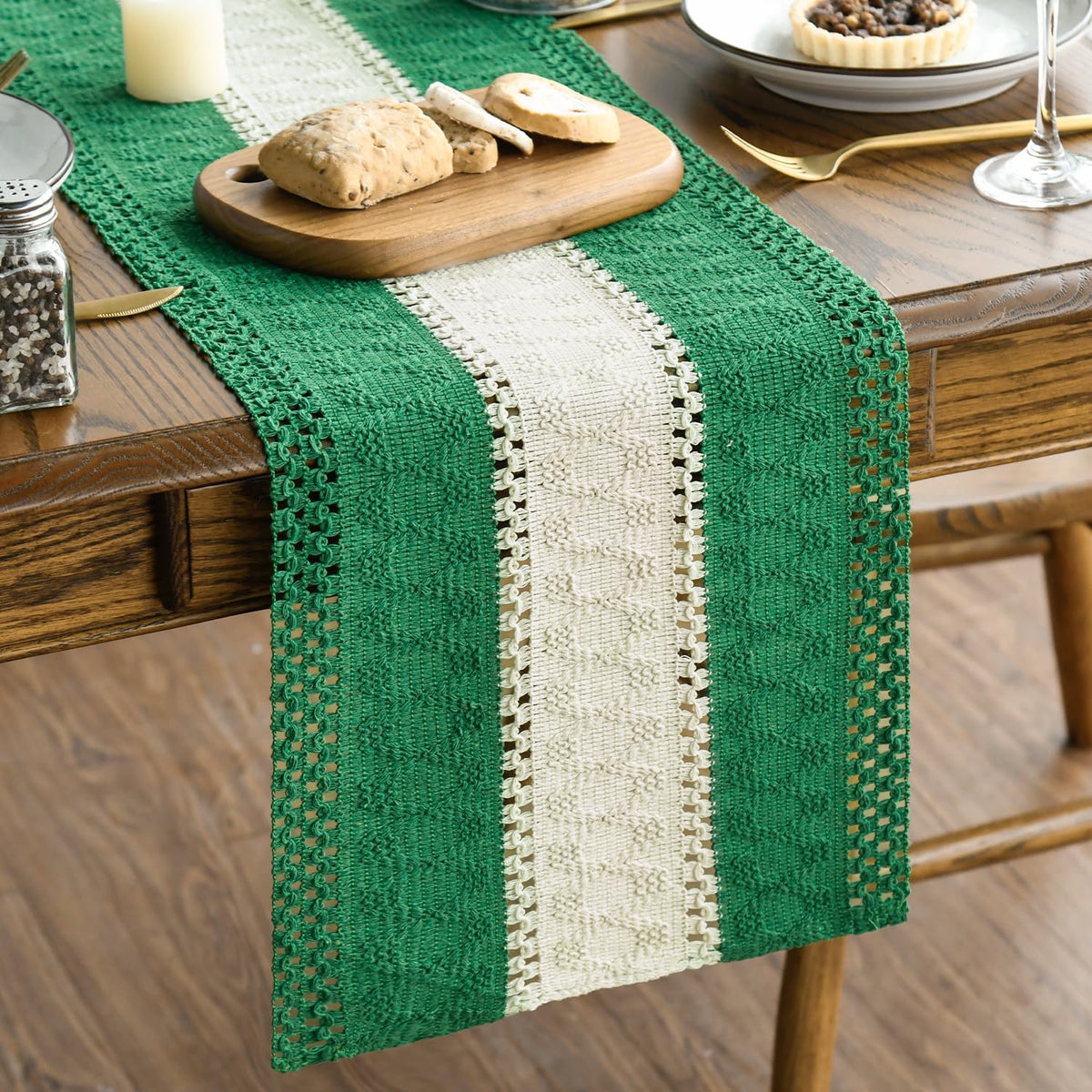 Artoid Mode Caramel Farmhouse Rustic Table Runner 12x72 Inch