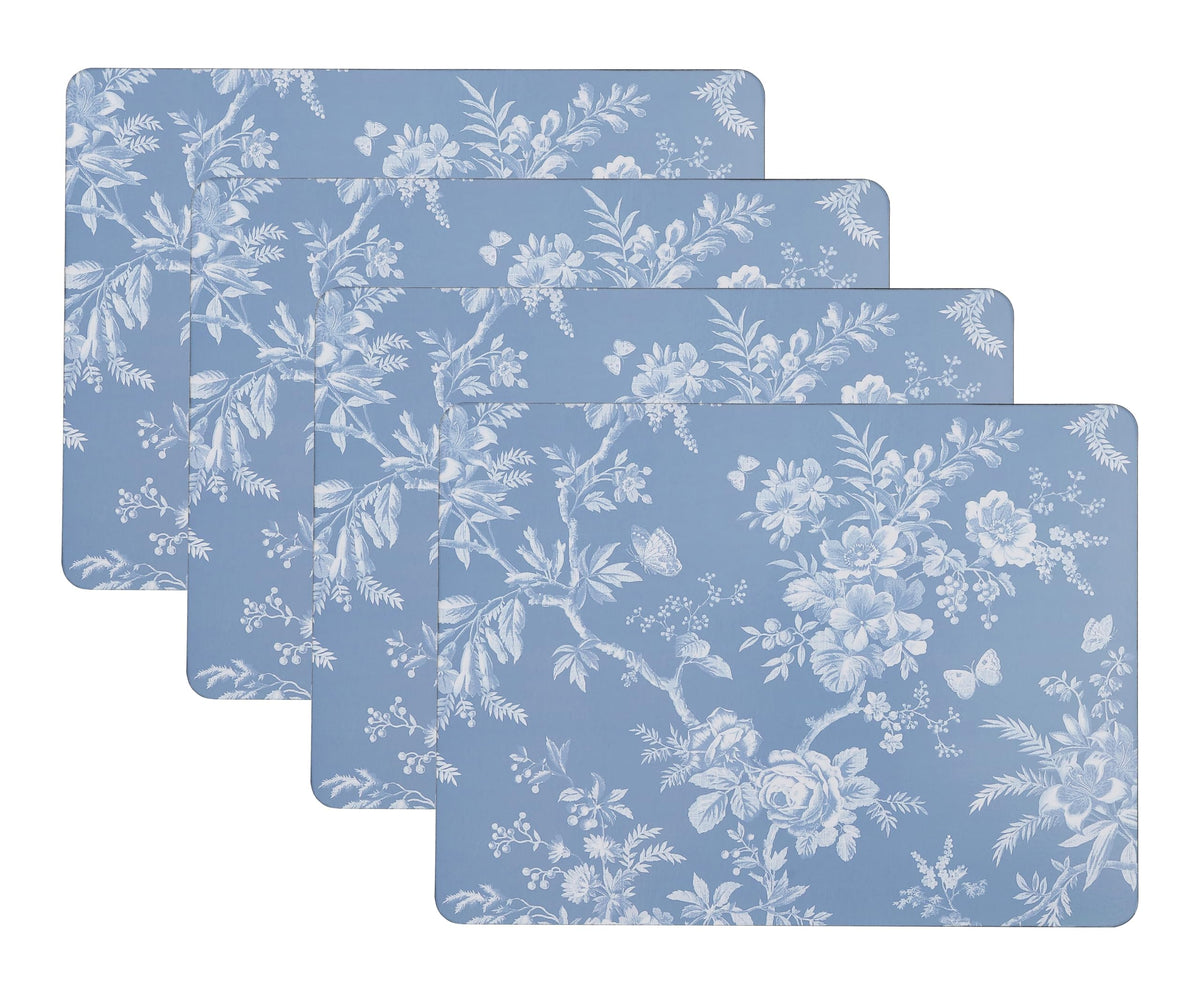 Laura Ashley Cork Placemats, 16 x 12-inch, Set of 4, Wild Meadow