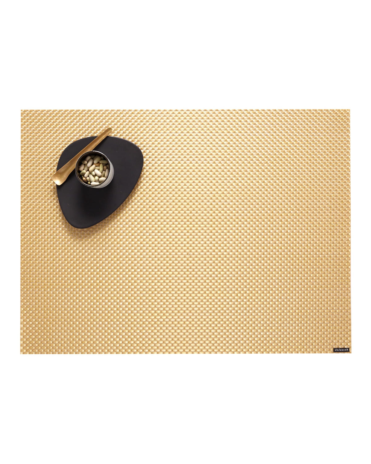 Chilewich Basketweave Placemats, Woven Round Placemats Set of 4
