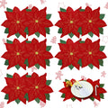 Yingzhao 6 Pcs Fall Leaf Placemats Thanksgiving Orange Table Placemats