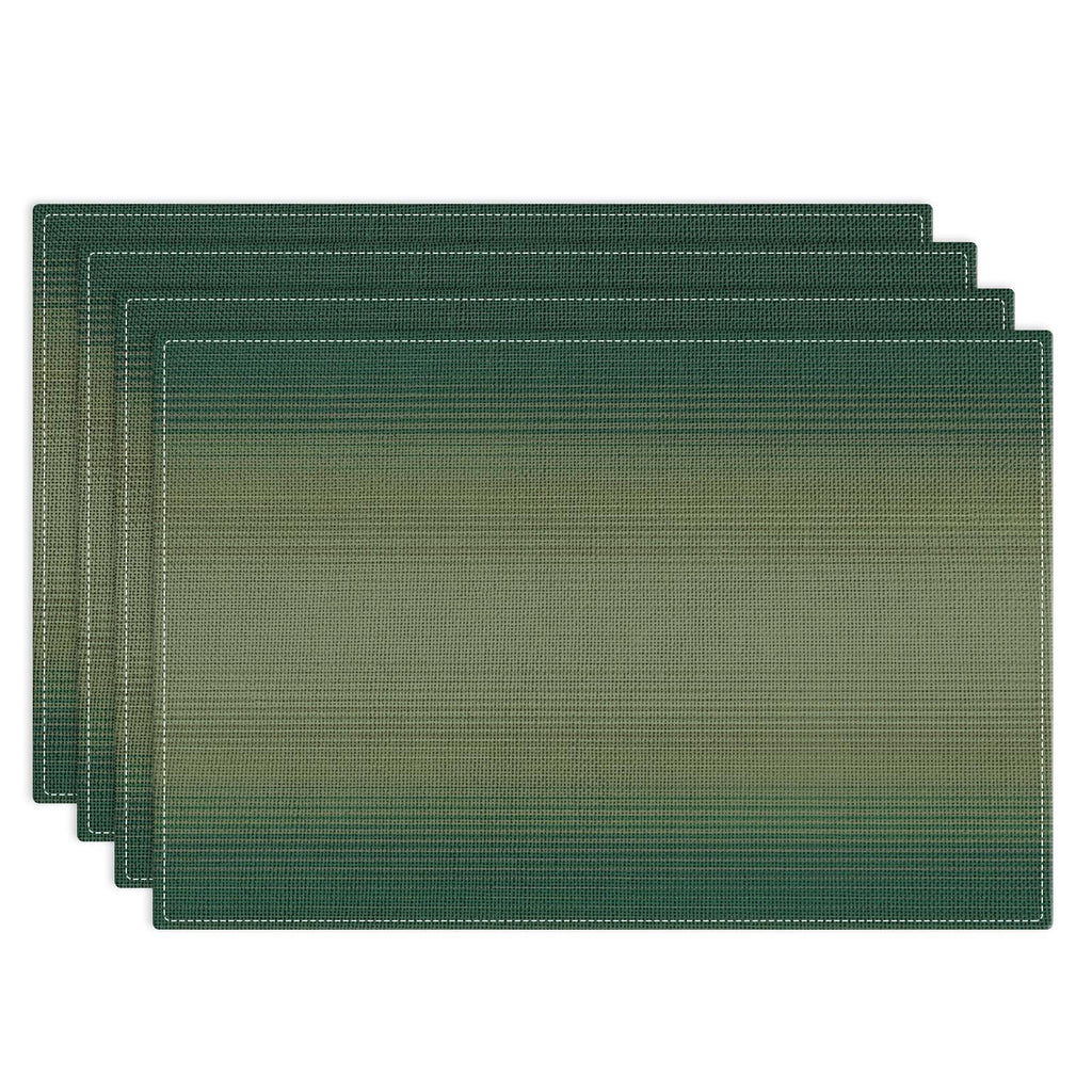 Emvency Farmhouse Placemats Set of 4, 12x18 Inch, Abstract Blue Grey