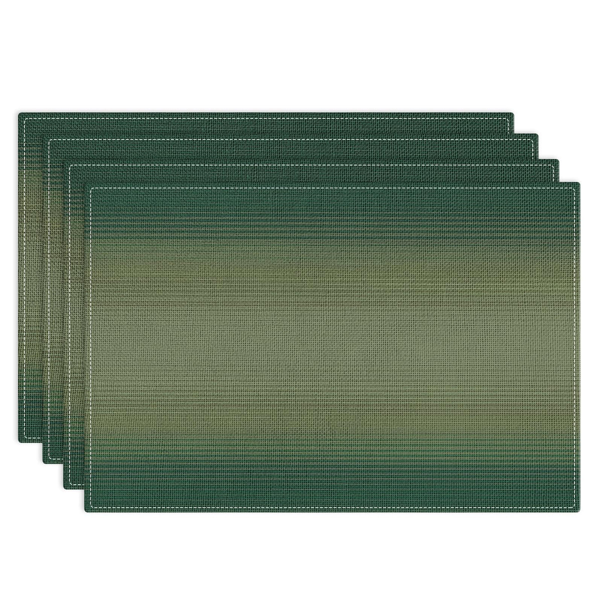 Emvency Farmhouse Placemats Set of 4, 12x18 Inch, Abstract Blue Grey