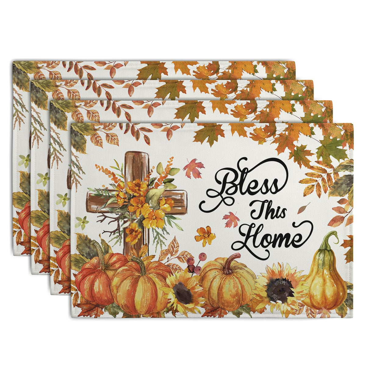Rustic Daisy Placemats Set of 4 Vintage Flower Vases Wood Grain Linen Table Mats 12x18 Inch Summer Floral Wooden Board Farmhouse Washable Place Mat for Party Kitchen Dining Outdoor Indoor Decor