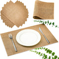 Layhit 24 Pcs Fall Placemats, 11x17 in Burlap Placemat for Table, Rectangle