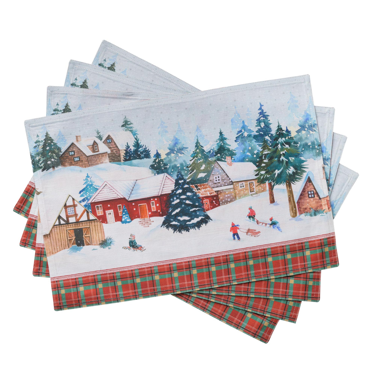 Maison d' Hermine Placemats Set of 4 Reusable 100% Cotton (13"x19")