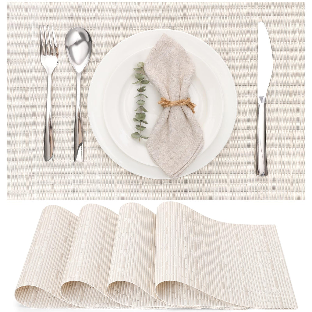 Myir JUN Orange Placemats Set of 8 for Dining Table Thanksgiving Placemats