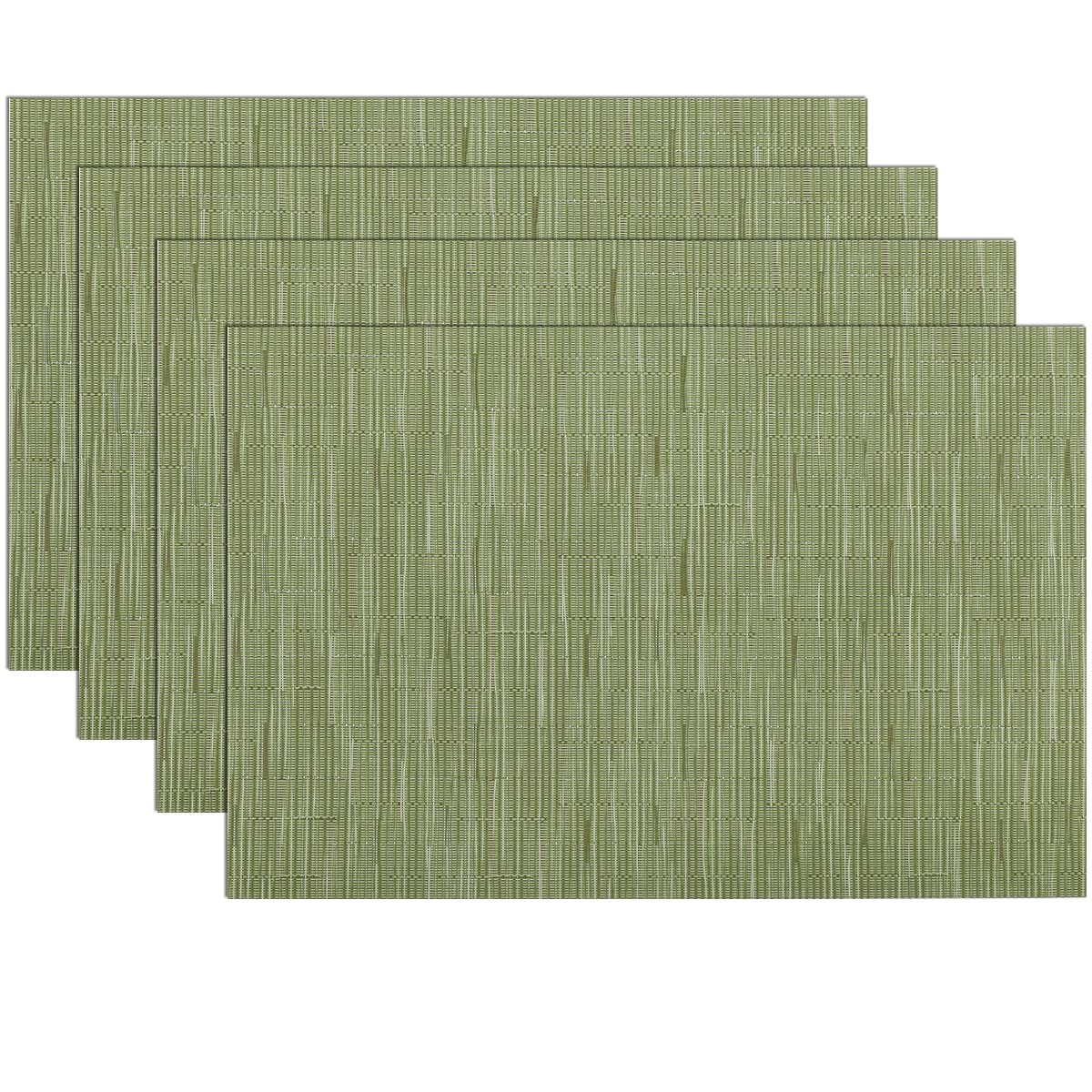 SHACOS Teal Blue Woven Placemats Set of 6 Place Mats for Dining Table