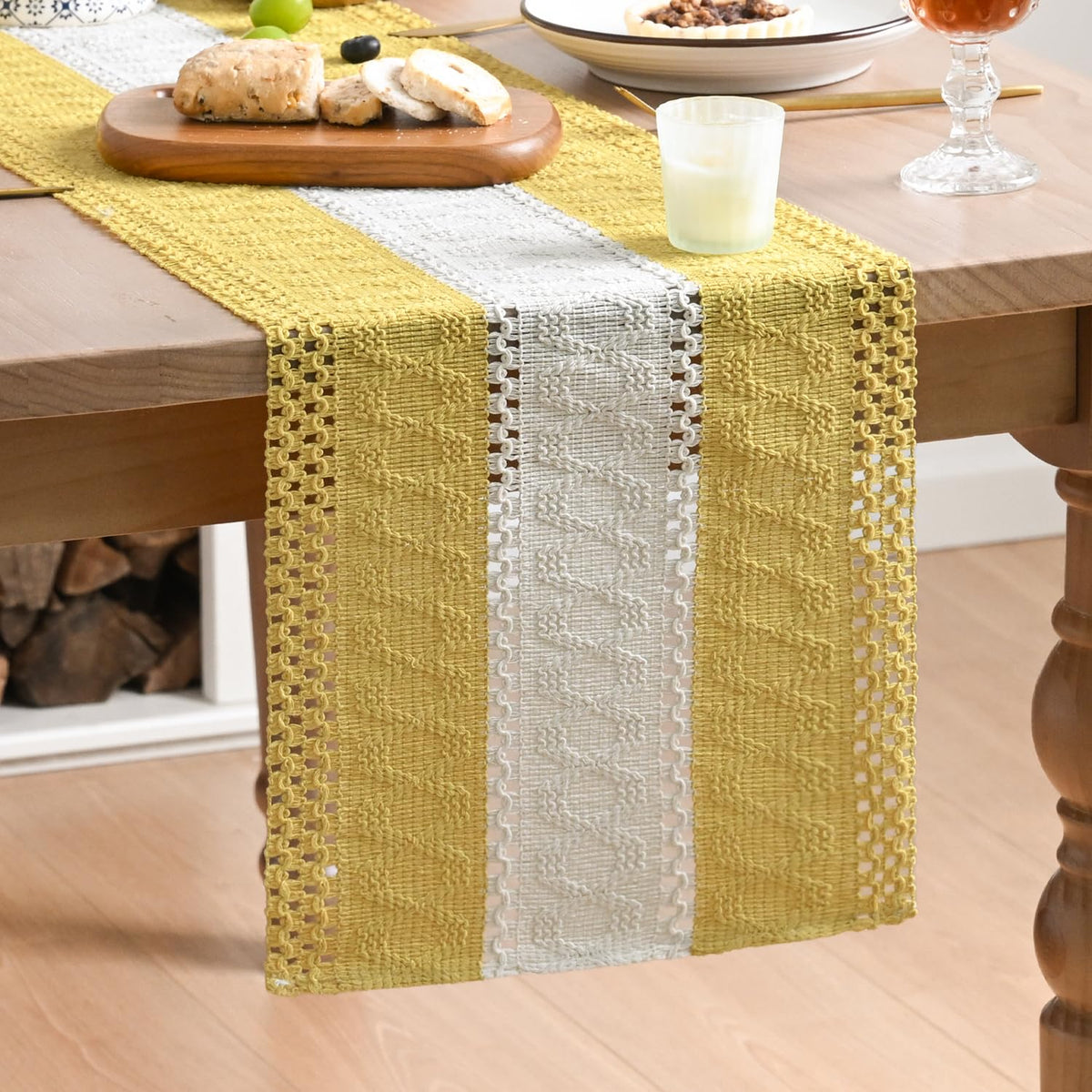 Artoid Mode Dark Grey Farmhouse Rustic Table Runner 12x72 Inch