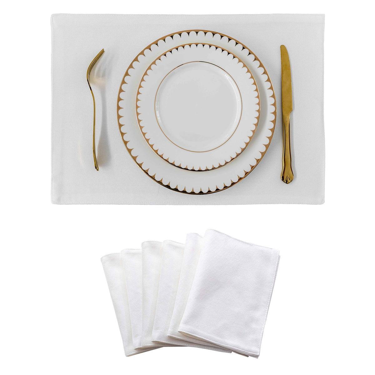 Home Brilliant Linen Placemats Set of 4 Heat Resistant Dining Table Cloth Place Mats Kitchen Table Mats Placemats Table Decor, Natural Linen