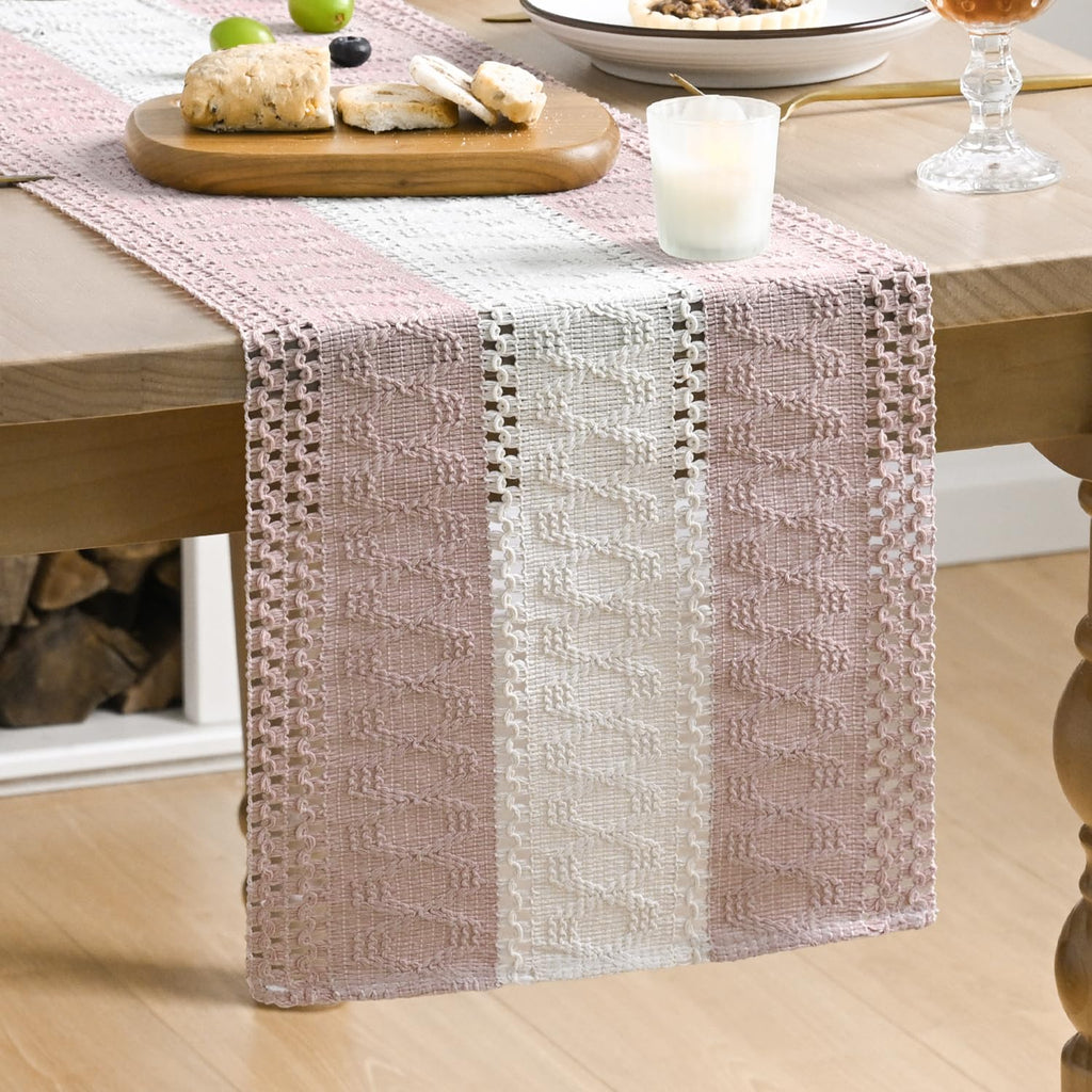 Artoid Mode Caramel Farmhouse Rustic Table Runner 12x72 Inch