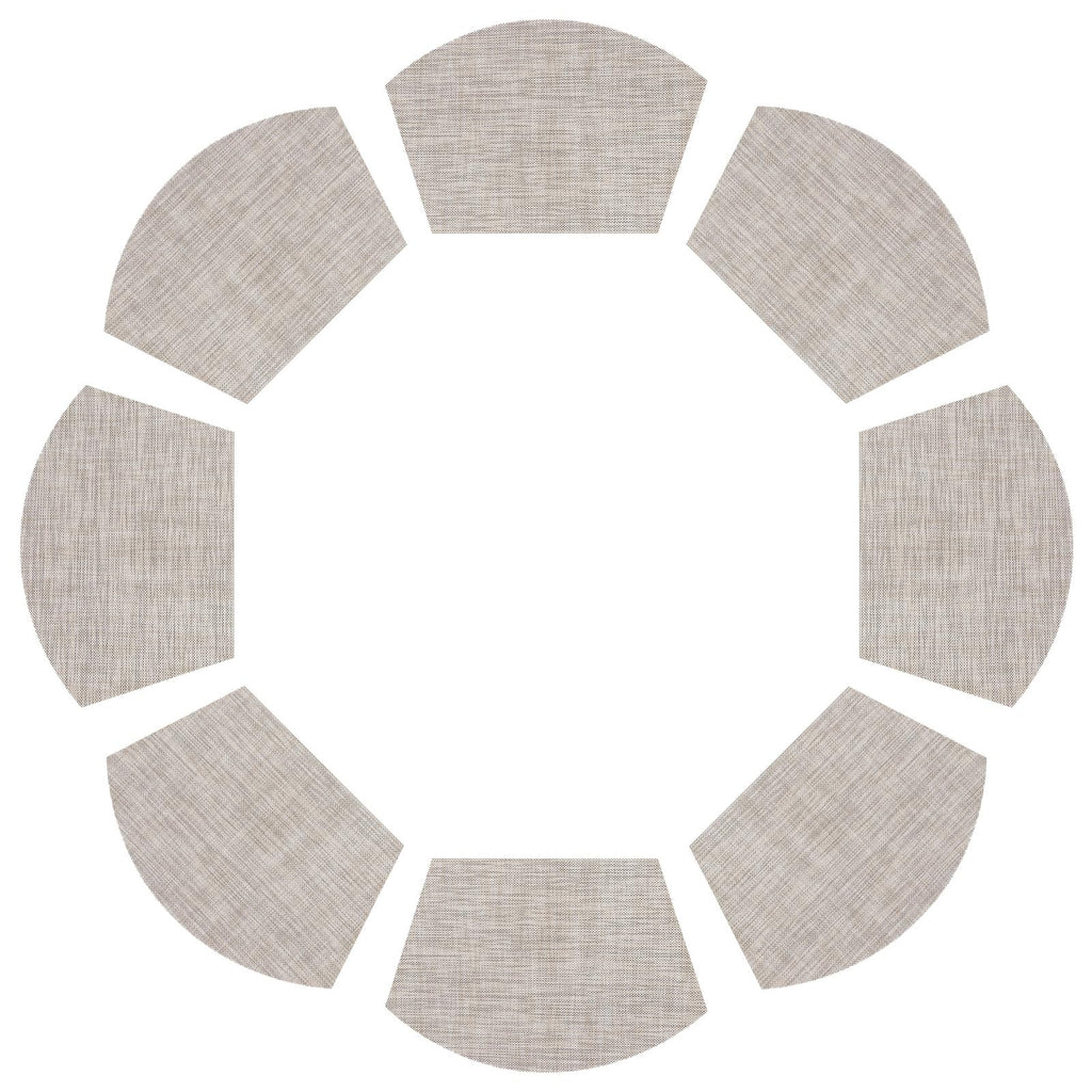 SHACOS Wedge Shape Placemats Set of 4 Woven Vinyl Placemat for Round Table