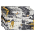 Emvency Farmhouse Placemats Set of 4, 12x18 Inch, Modern Abstract