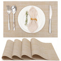 Myir JUN Orange Placemats Set of 8 for Dining Table Thanksgiving Placemats