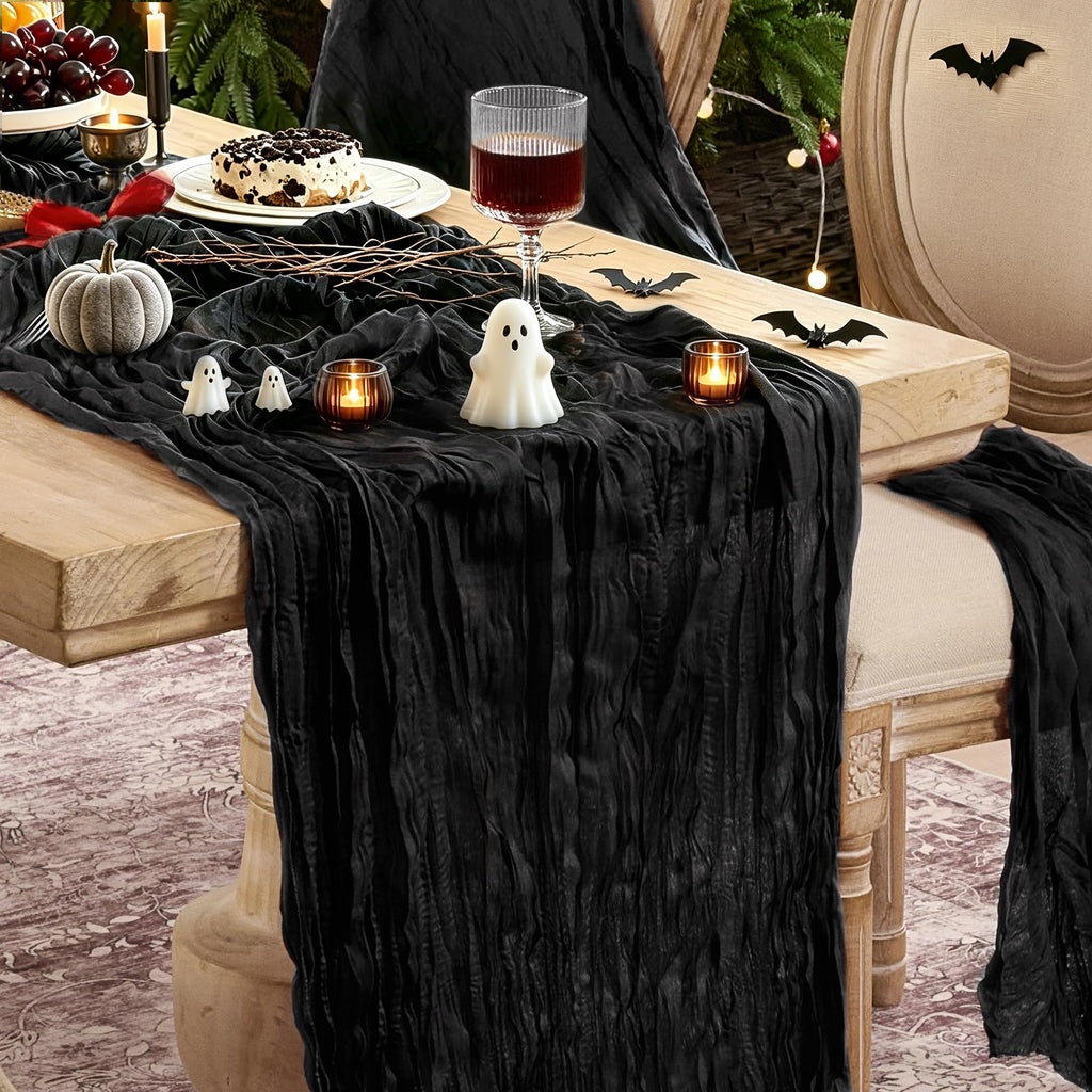 6 Pack Beige Cheese Cloth Table Runner Boho Rustic Gauze 120 Inch