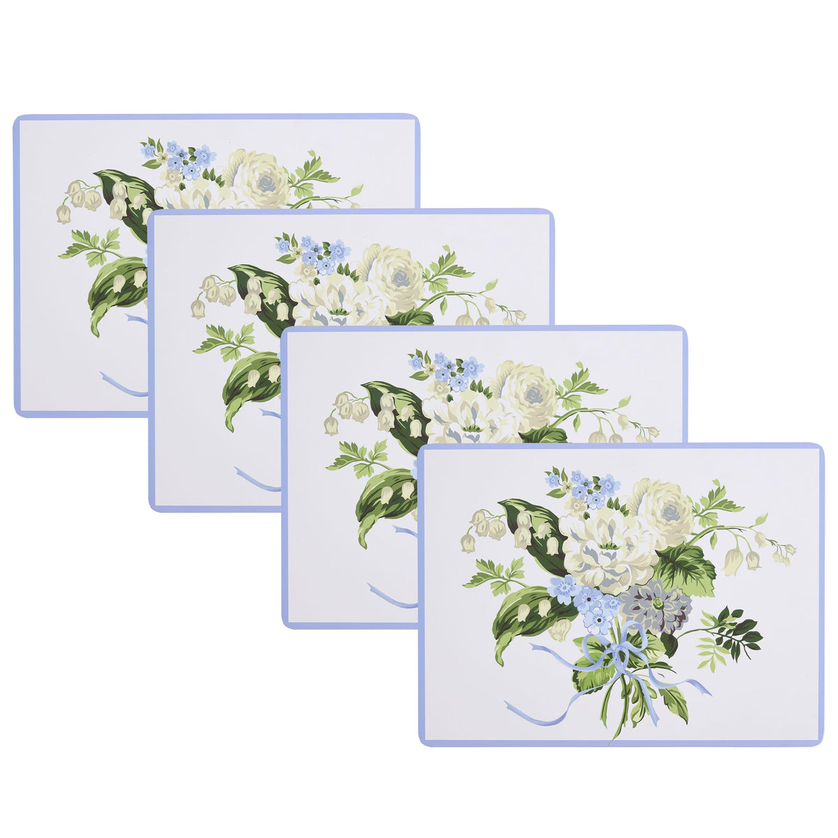 Laura Ashley Cork Placemats, 16 x 12-inch, Set of 4, Wild Meadow