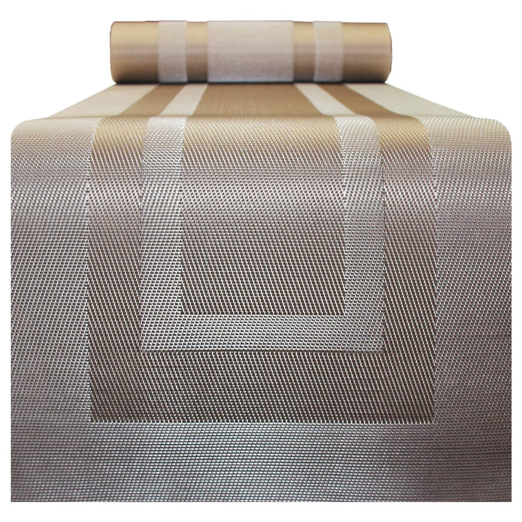 PIGCHCY Placemats,Durable Placemats for Dining Table,Washable Woven Vinyl Kitchen Placemats Set of 4 (Brown)