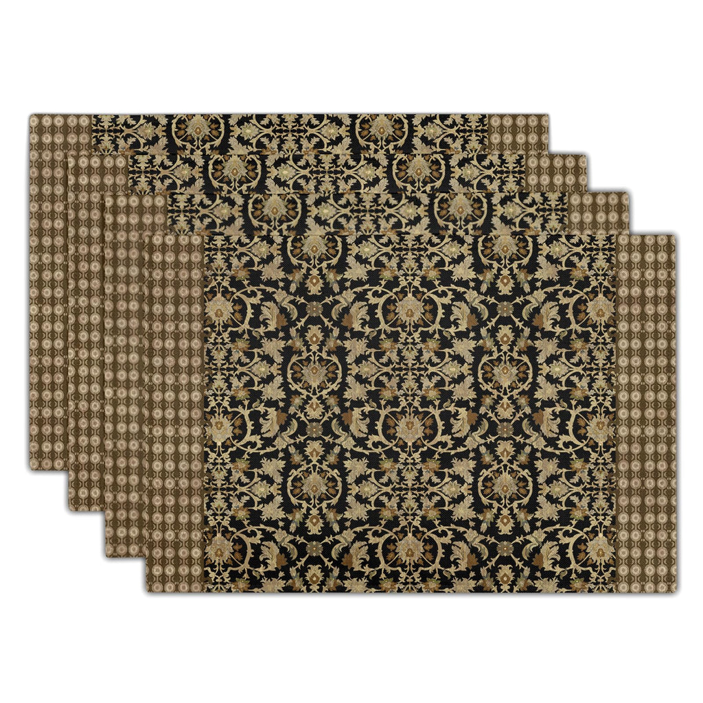 Kawani Blue White Floral Placemats Set of 4 Spring Summer Flower Branches Place Mats 12x18 Inch Chinoiserie Table Mats for Home Kitchen Party Decor