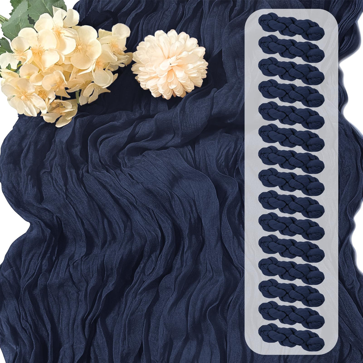 30 Pack Sage Green Cheesecloth Table Runner 17 x 108 inch Cheese Cloth Table Runners 9ft Green Table Runner Rustic Romantic Sheer Gauze Runner for Wedding Party Baby Shower Table Decoration
