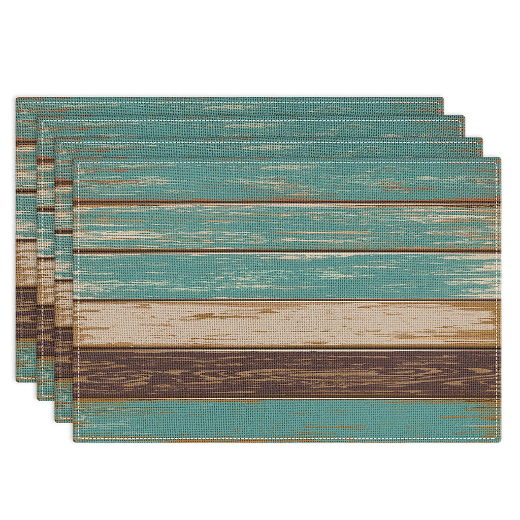 Emvency Farmhouse Placemats Set of 4, 12x18 Inch, Modern Abstract