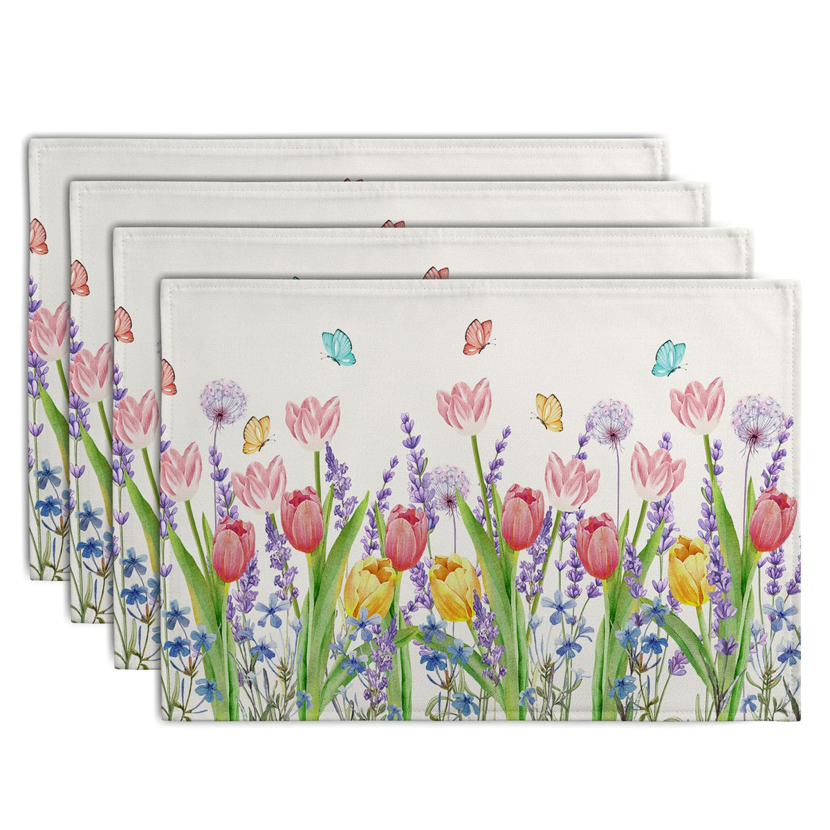 Rustic Daisy Placemats Set of 4 Vintage Flower Vases Wood Grain Linen Table Mats 12x18 Inch Summer Floral Wooden Board Farmhouse Washable Place Mat for Party Kitchen Dining Outdoor Indoor Decor