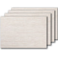 LEXMORE Placemats Set of 4 Vinyl/Plastic Woven Place Mats for Kitchen Table Indoor/Outdoor Washable Placemat Wipeable Dining Table Mats(Gray)