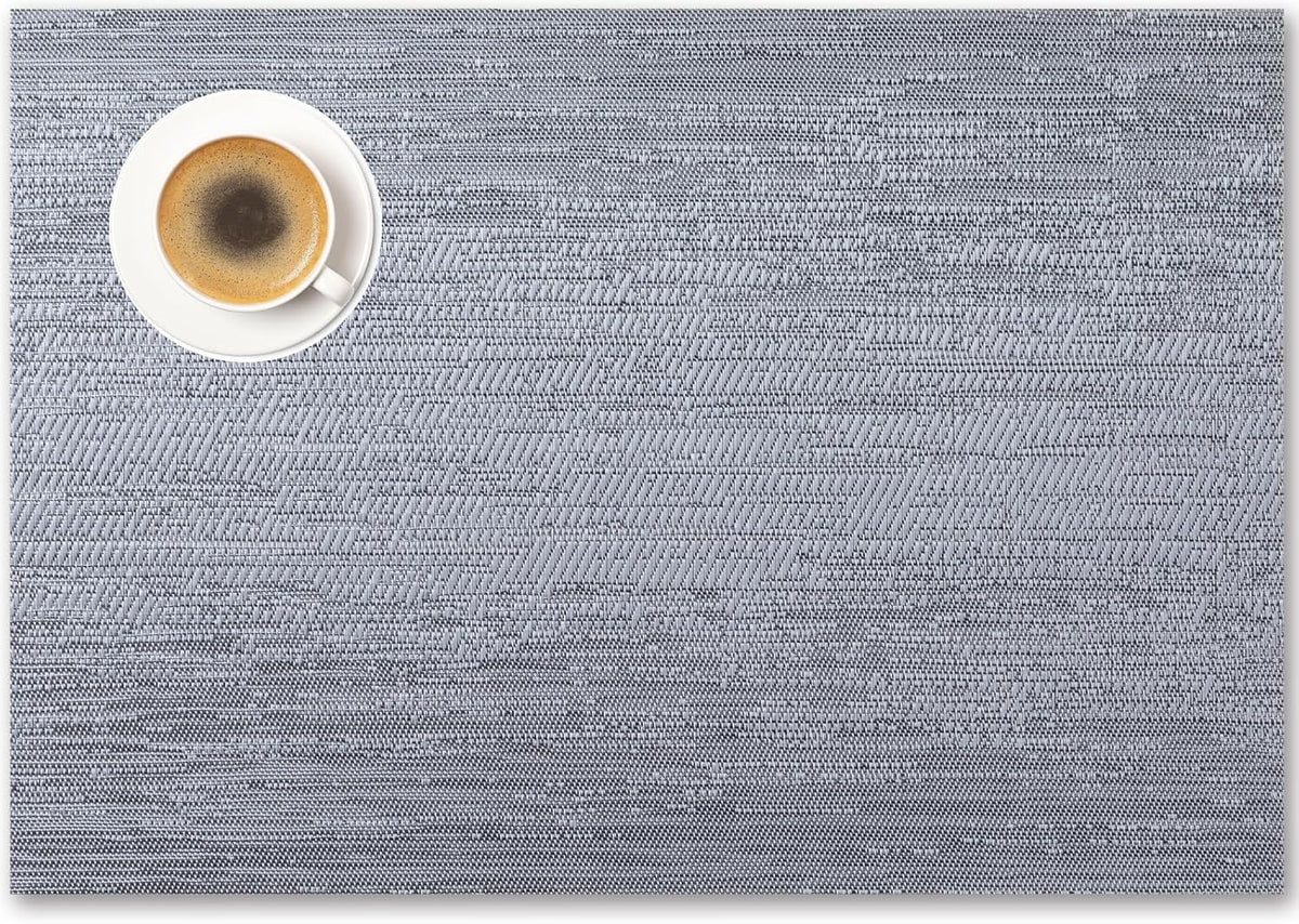 Placemats Set of 4 - Easy Clean Woven Vinyl Placemats for Dining Table, Indoor/Outdoor Place Mats, Washable PVC Table Mats（Caramel）
