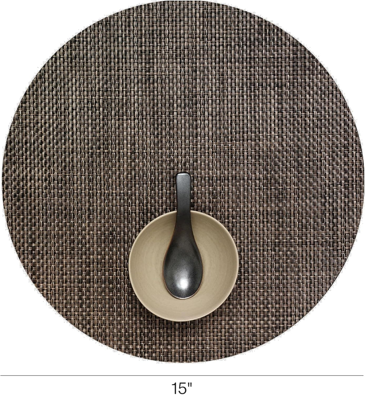 Chilewich Basketweave Placemats, Woven Round Placemats Set of 4