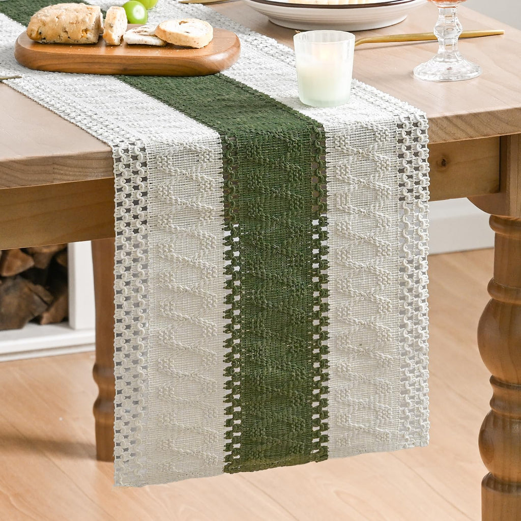 Artoid Mode Caramel Farmhouse Rustic Table Runner 12x72 Inch