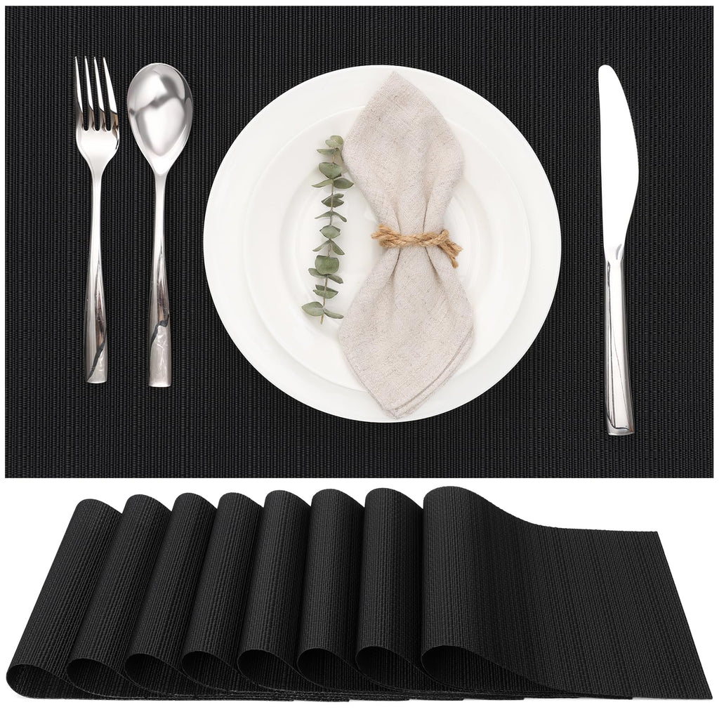 Myir JUN Orange Placemats Set of 8 for Dining Table Thanksgiving Placemats