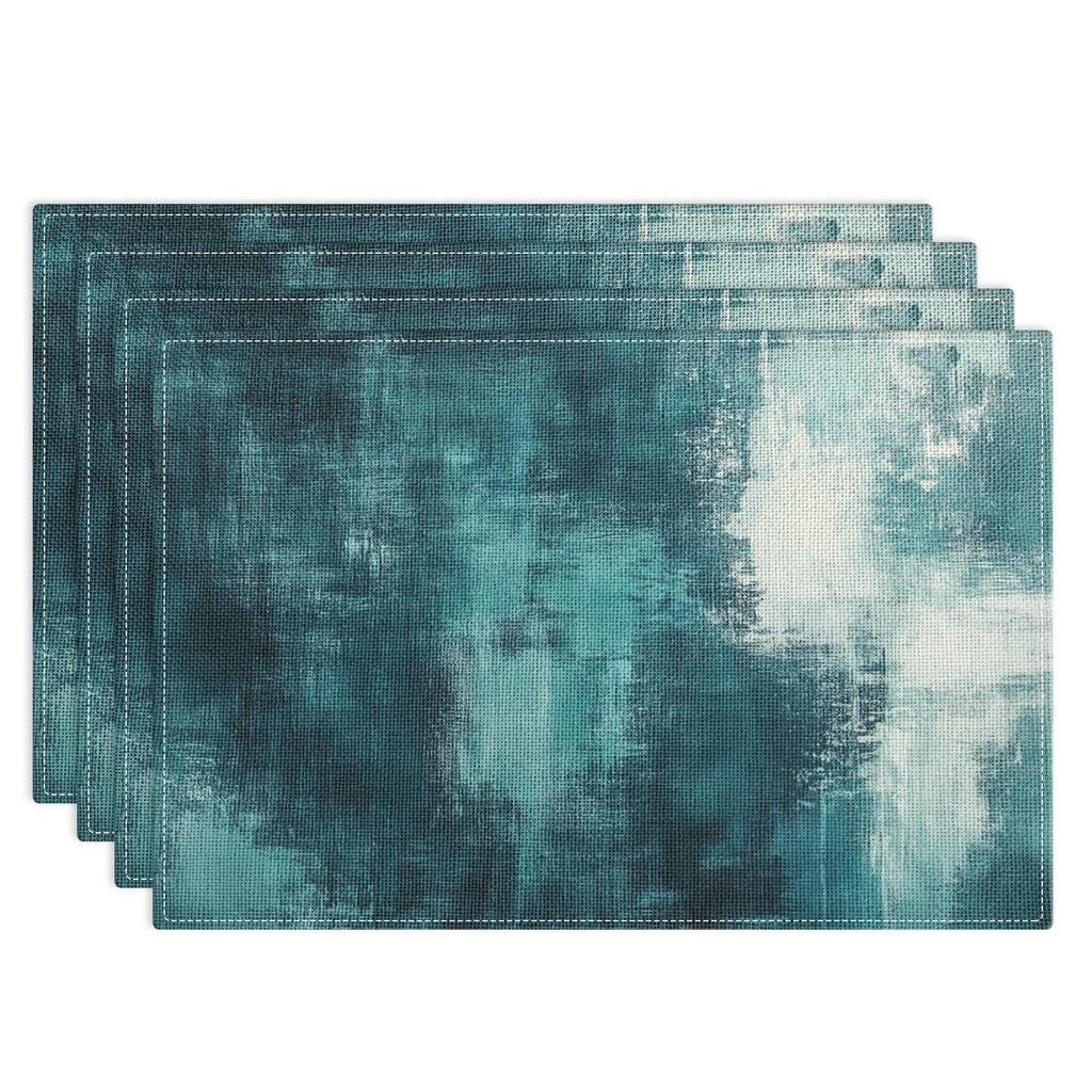 Emvency Farmhouse Placemats Set of 4, 12x18 Inch, Modern Abstract