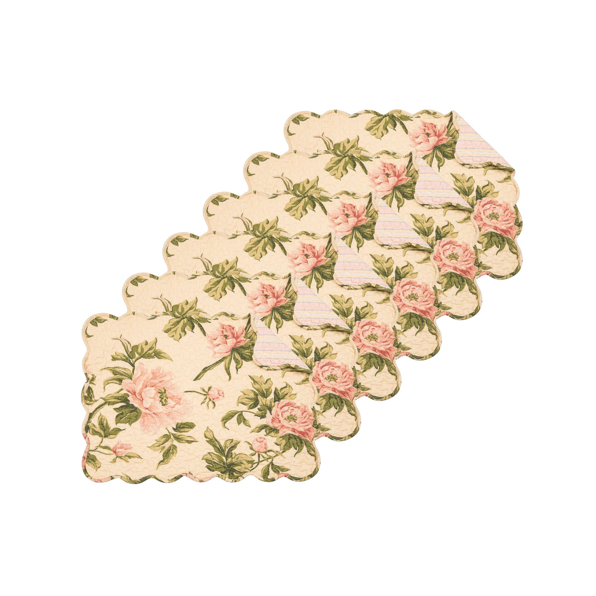 Bailey Vintage Quilted 100% Cotton Set of 6 Placemats 13" x 19"