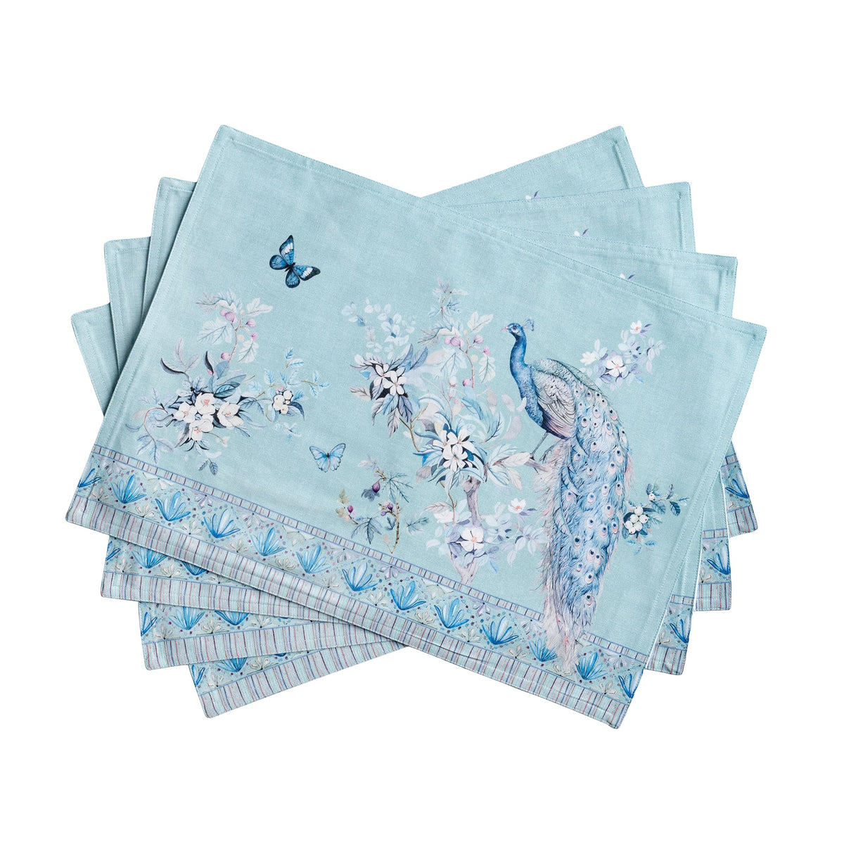 Maison d' Hermine Placemats Set of 4 Reusable 100% Cotton (13"x19")
