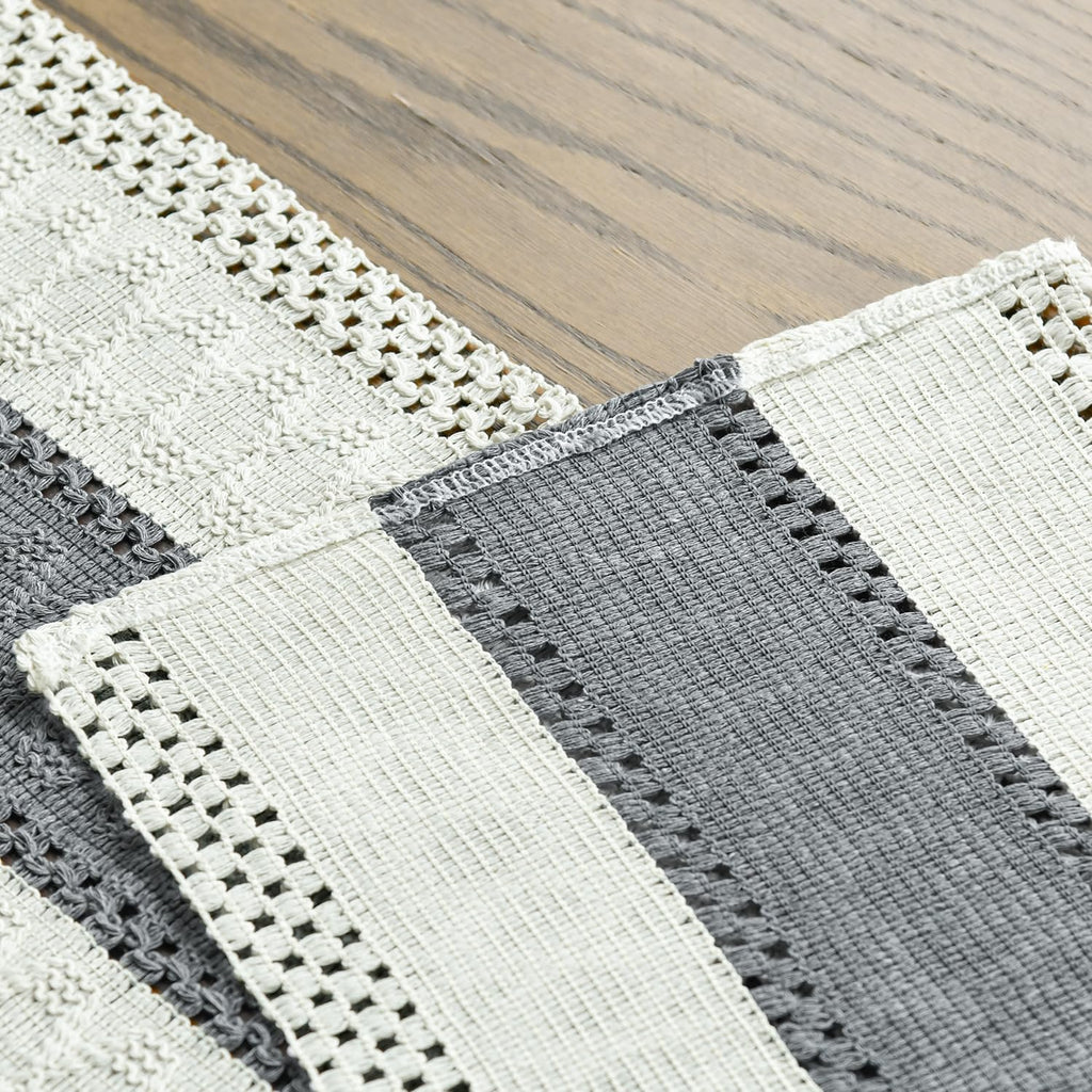 Artoid Mode Dark Grey Farmhouse Rustic Table Runner 12x72 Inch
