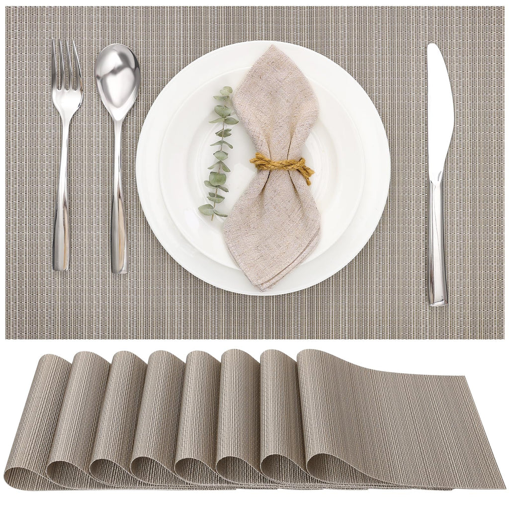 Myir JUN Orange Placemats Set of 8 for Dining Table Thanksgiving Placemats