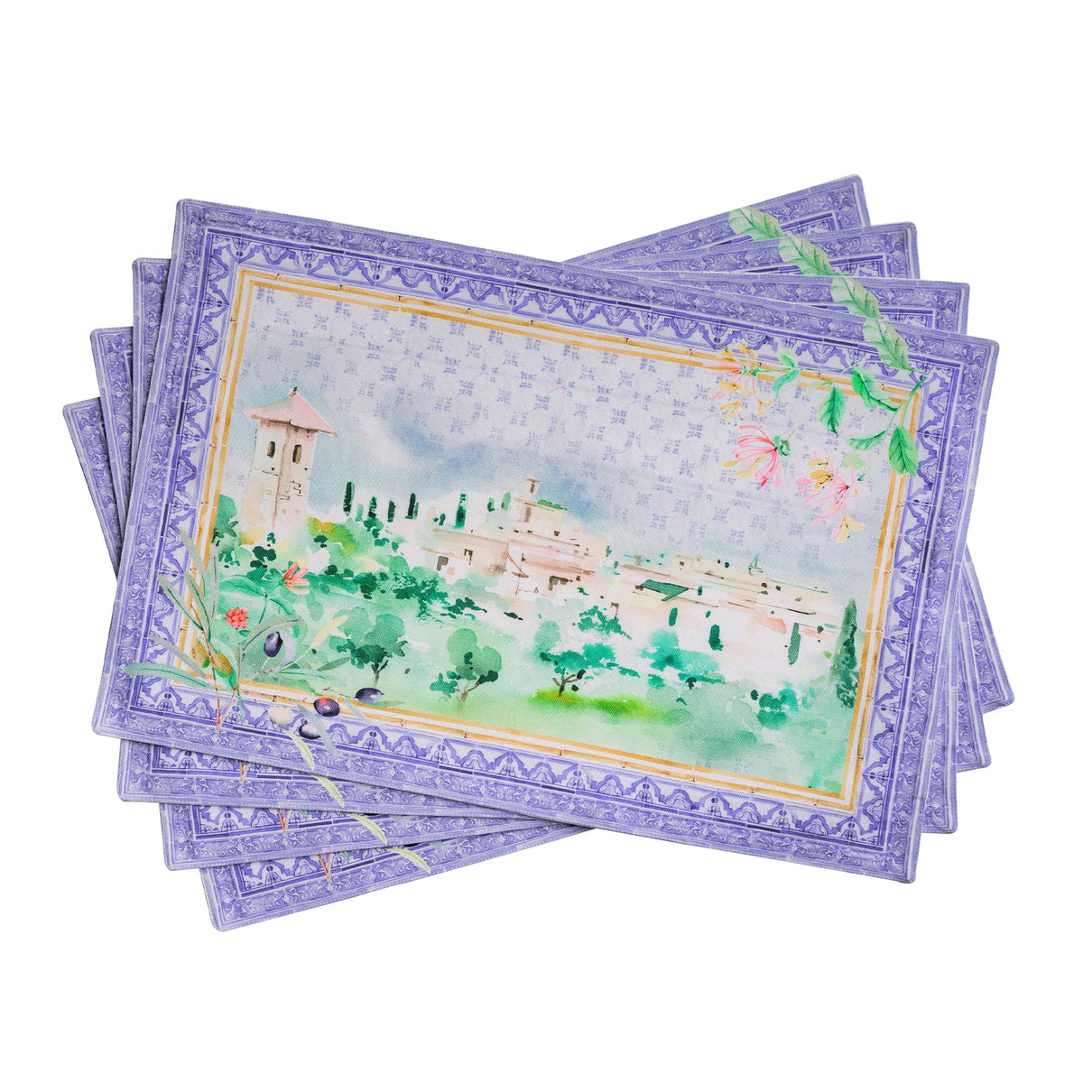 Maison d' Hermine Placemats Set of 4 Reusable 100% Cotton (13"x19")