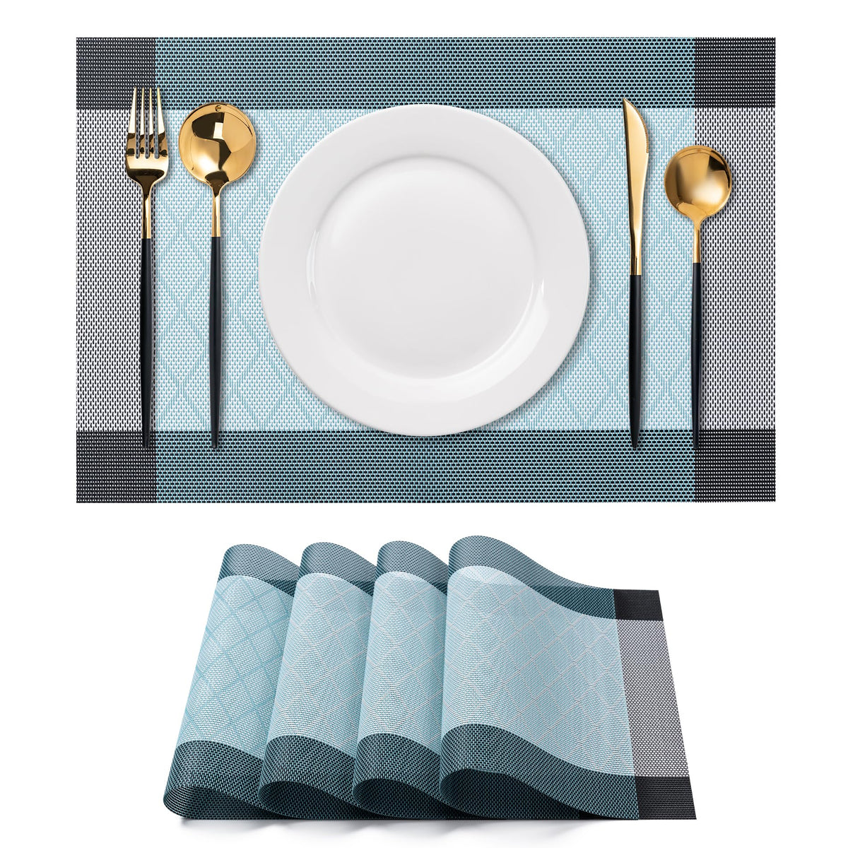 Placemats Set of 4 Washable Indoor(Beige)