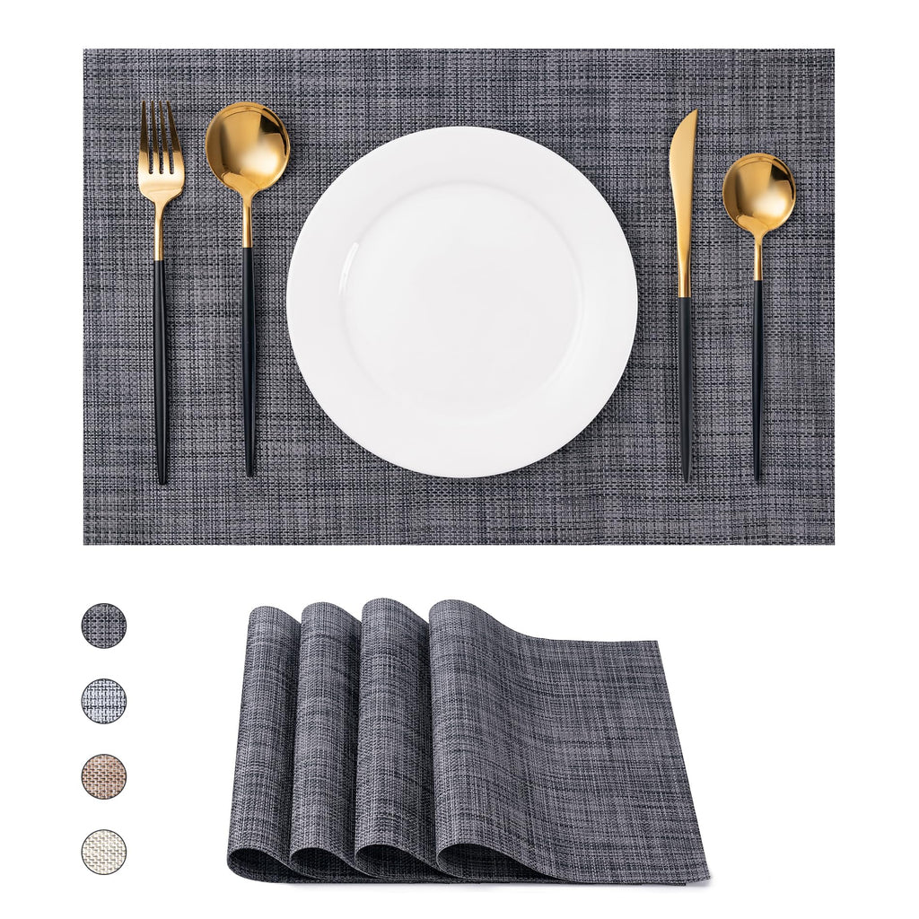 Placemats Set of 4 Washable Indoor(Beige)