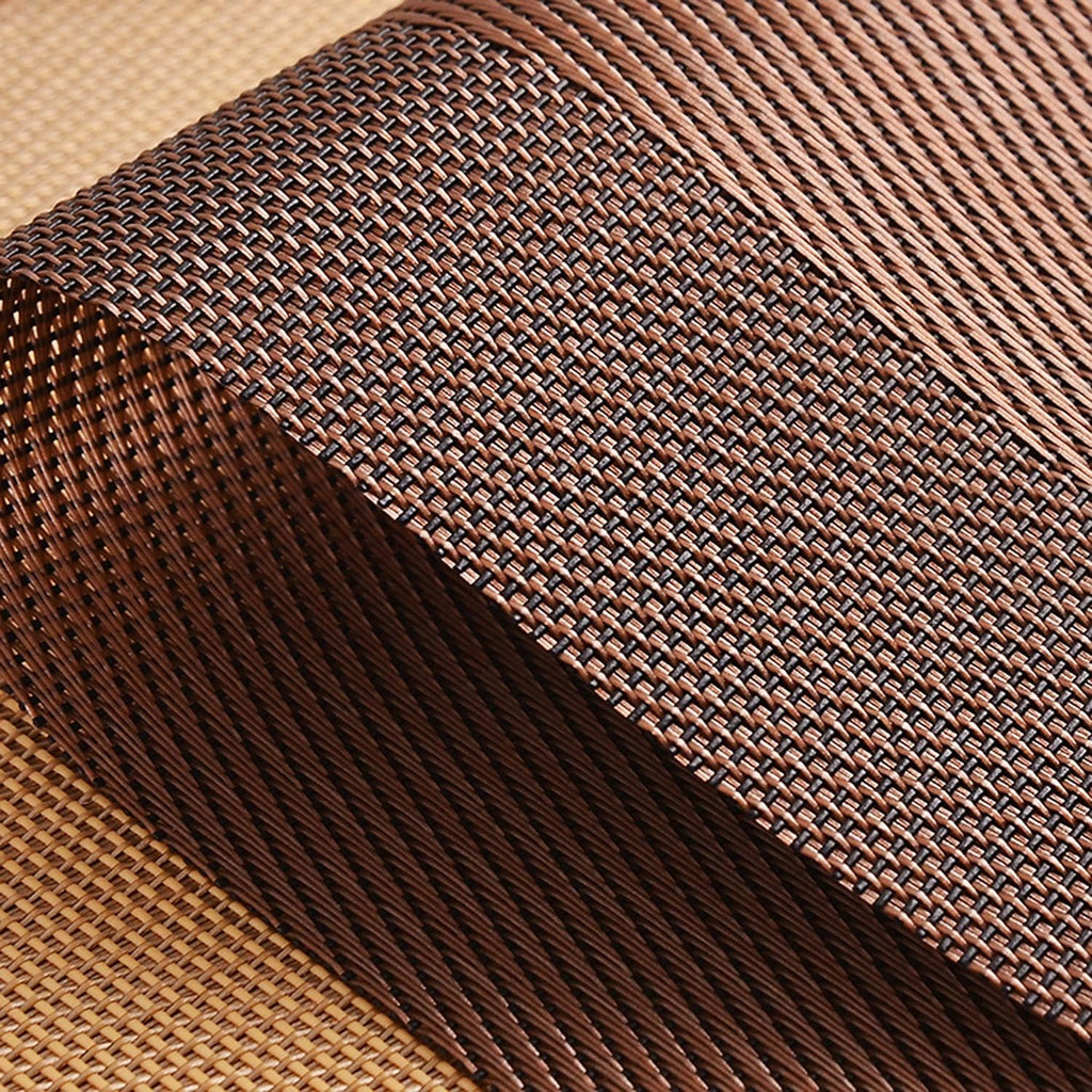 Table Placemats Dining Table Place Mats Set of 6 Heat Resistant Insulation Non-Slip Vinyl for Kitchen Dining Room 18" * 12" Brown