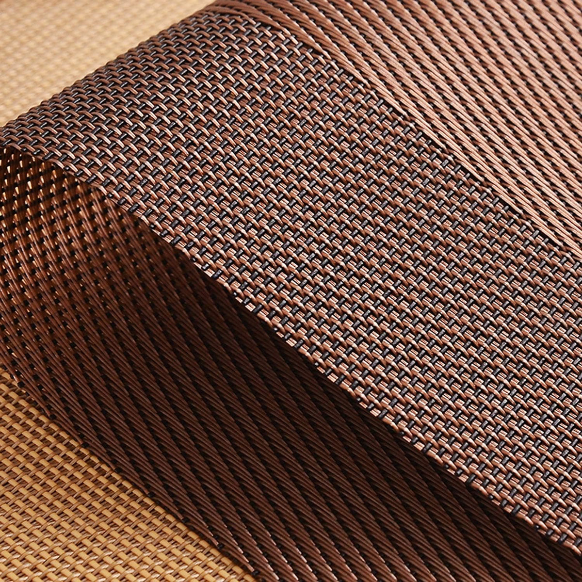 Table Placemats Dining Table Place Mats Set of 6 Heat Resistant Insulation Non-Slip Vinyl for Kitchen Dining Room 18" * 12" Brown