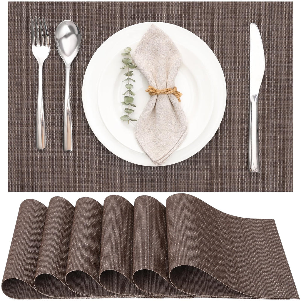 Myir JUN Orange Placemats Set of 8 for Dining Table Thanksgiving Placemats