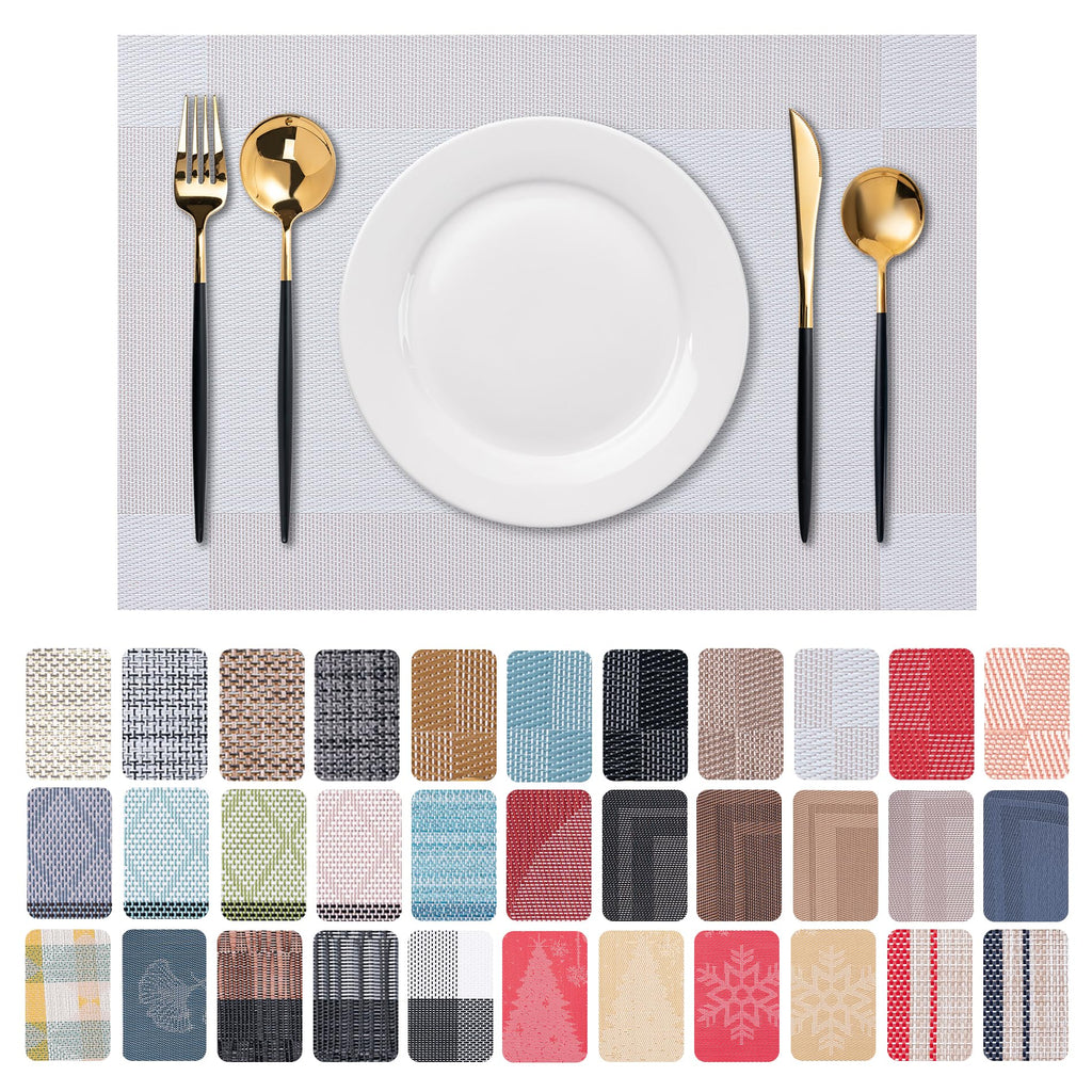 Placemats Set of 4 Washable Indoor(Beige)