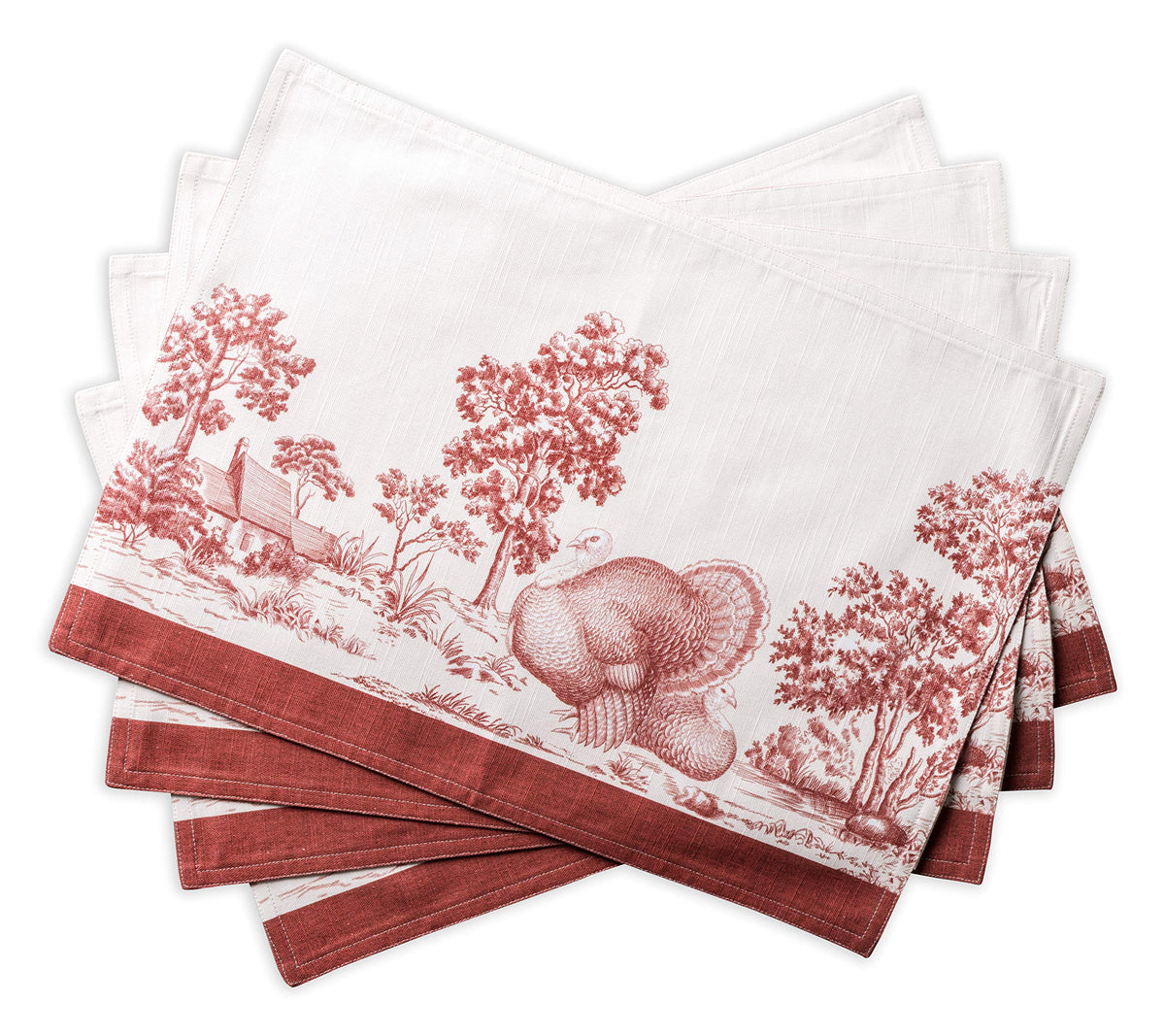 Maison d' Hermine Placemats Set of 4 Reusable 100% Cotton (13"x19")