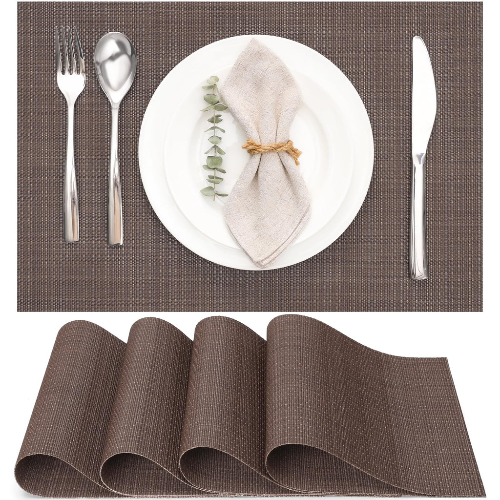 Myir JUN Orange Placemats Set of 8 for Dining Table Thanksgiving Placemats