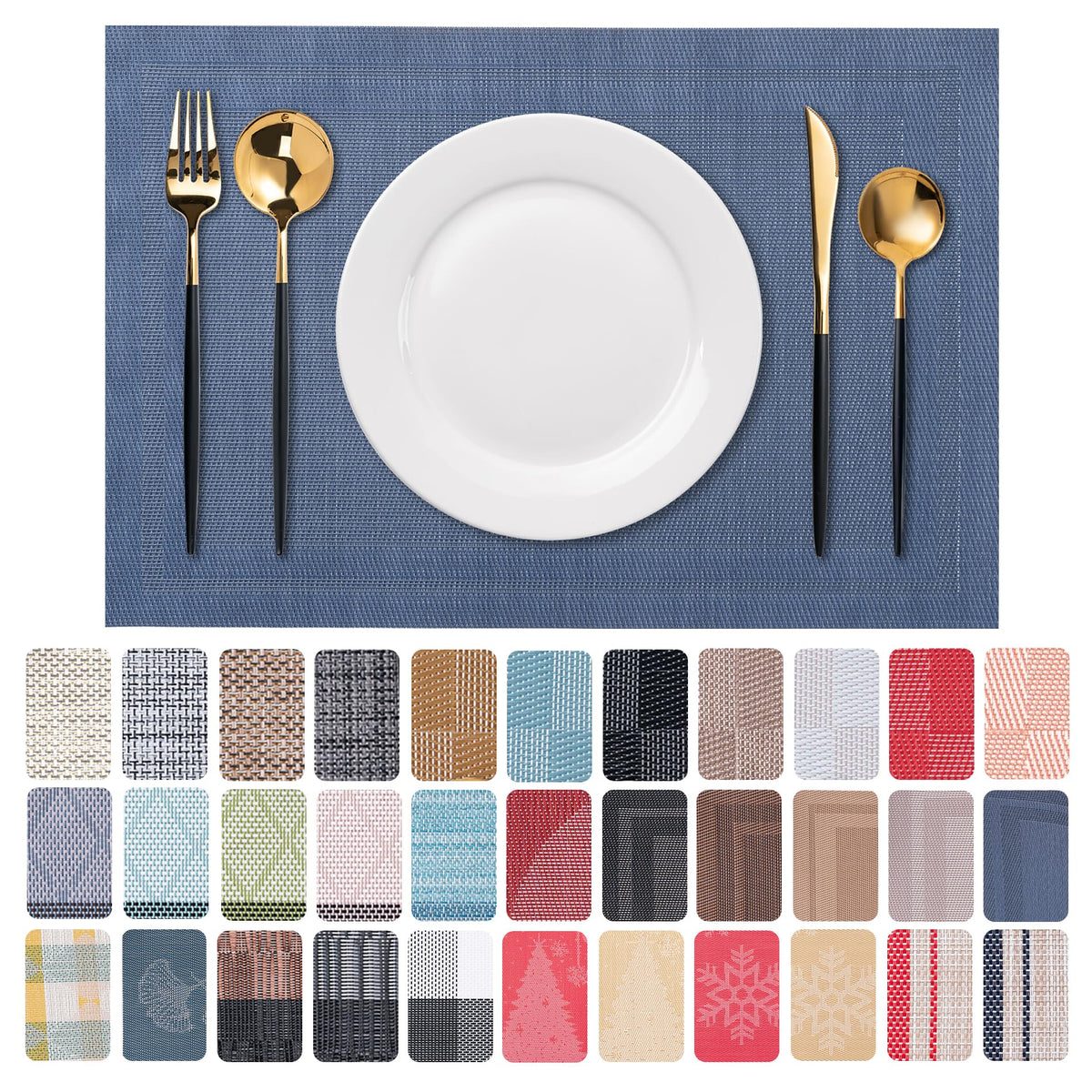 Placemats Set of 4 Washable Indoor(Beige)