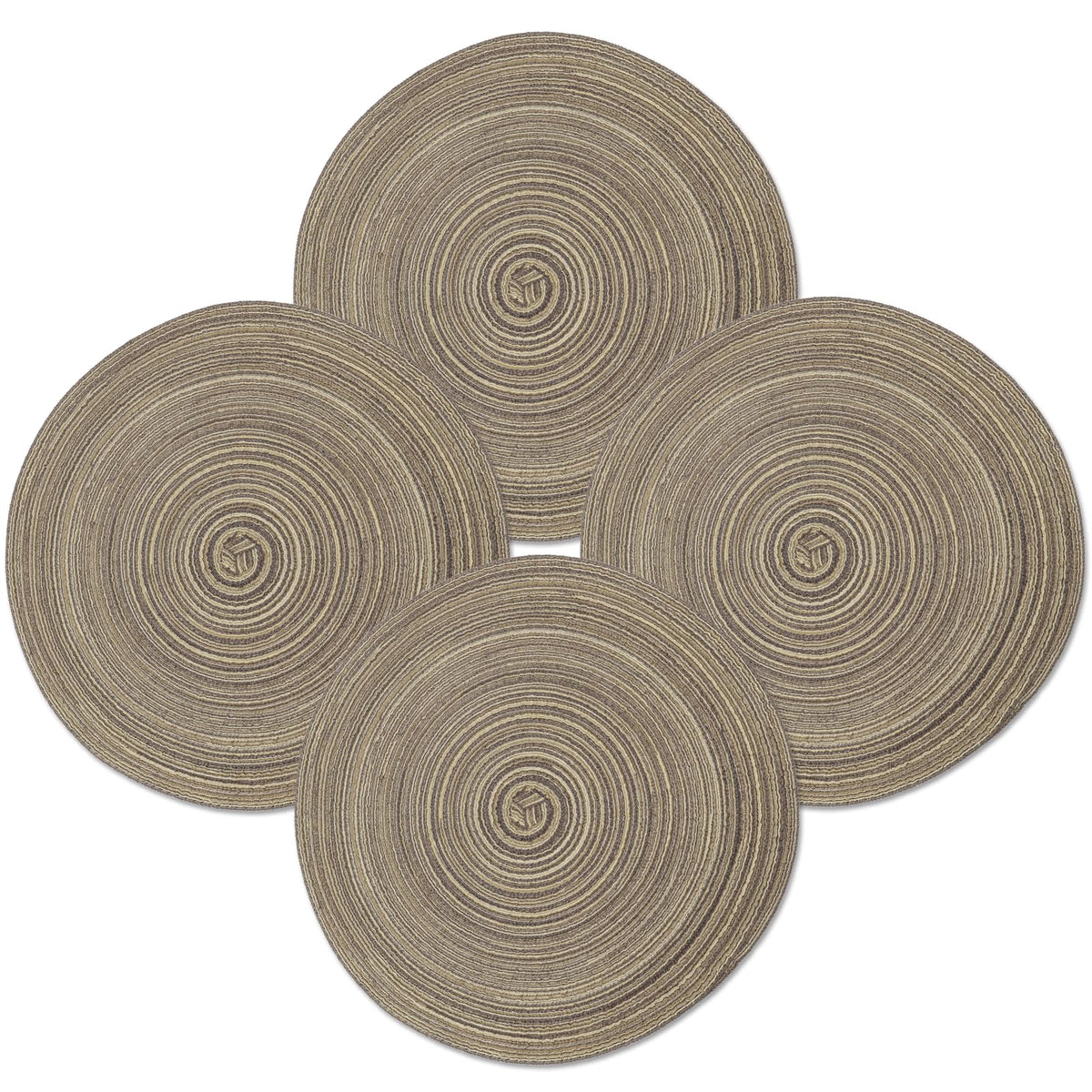 MIAOMIAO Round Placemats Set of 6 Braided Dining Table Kitchen Decor Mets
